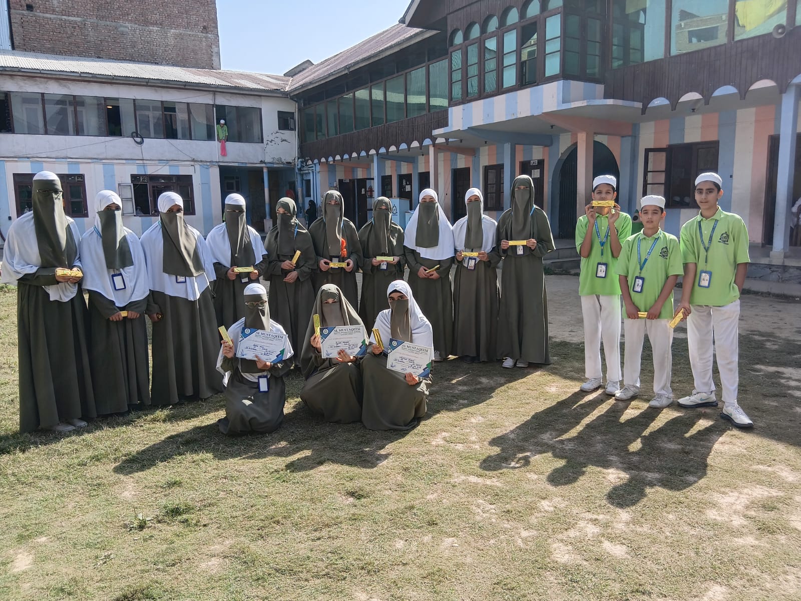 Students learning Islamic values and Quranic teachings