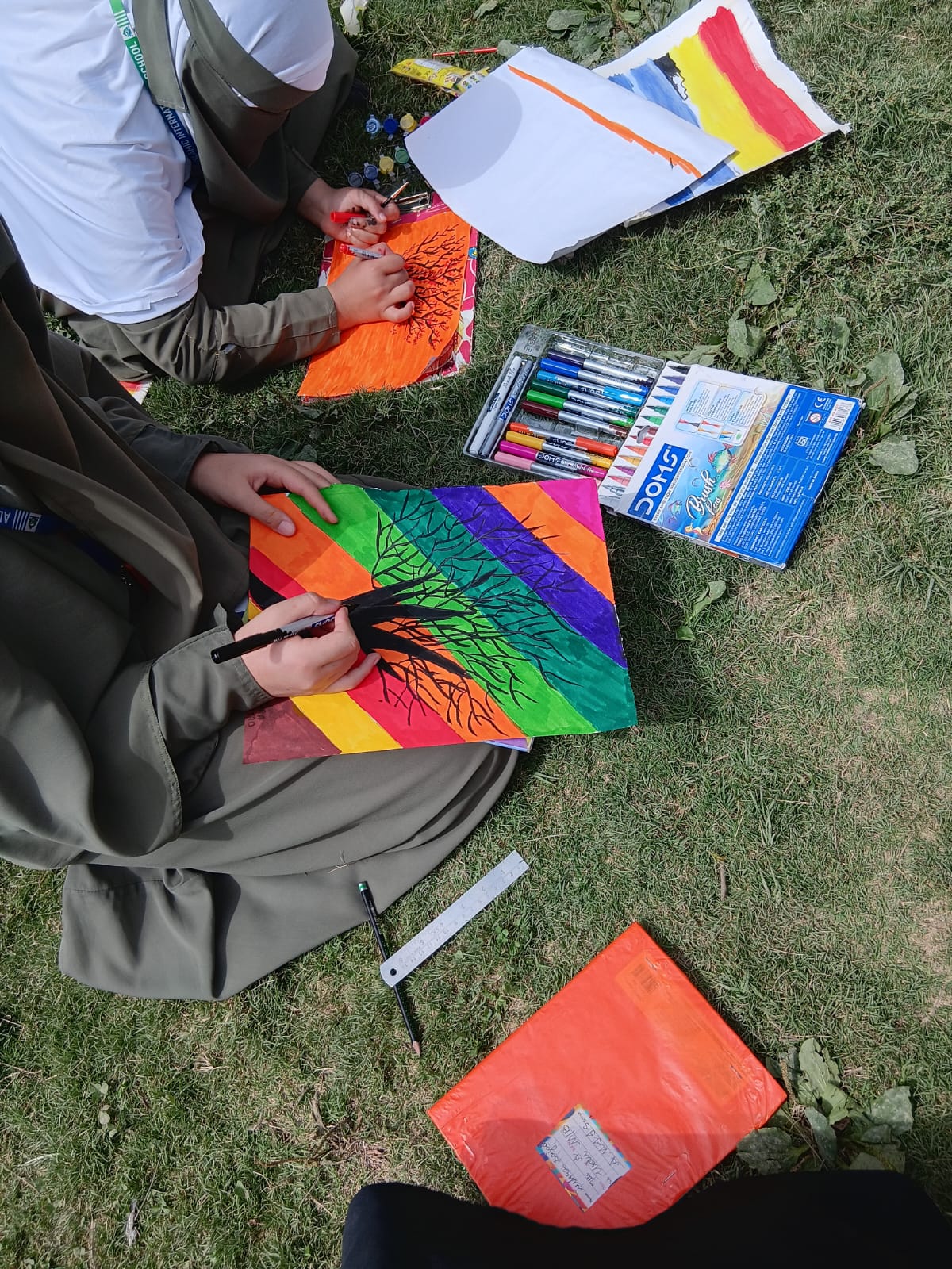 Students working together at a table